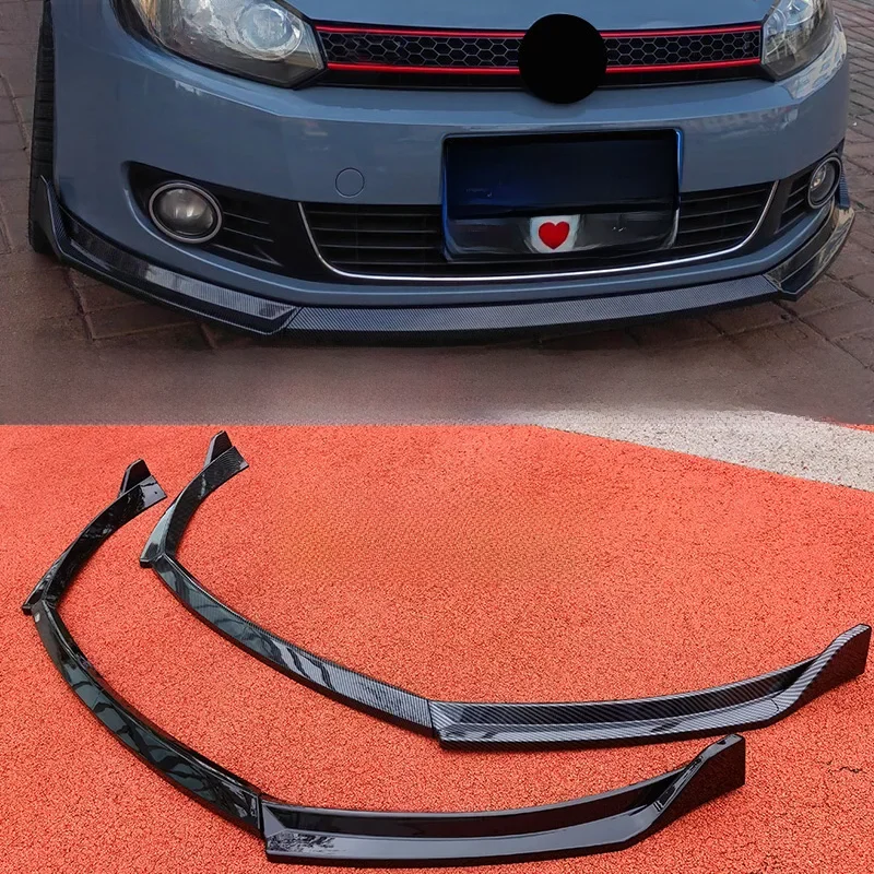 For Golf 6 MK6 TSI TDI Standard 2008 2009 2010 2012 Maxton Style Car Front Bumper Splitter Lip