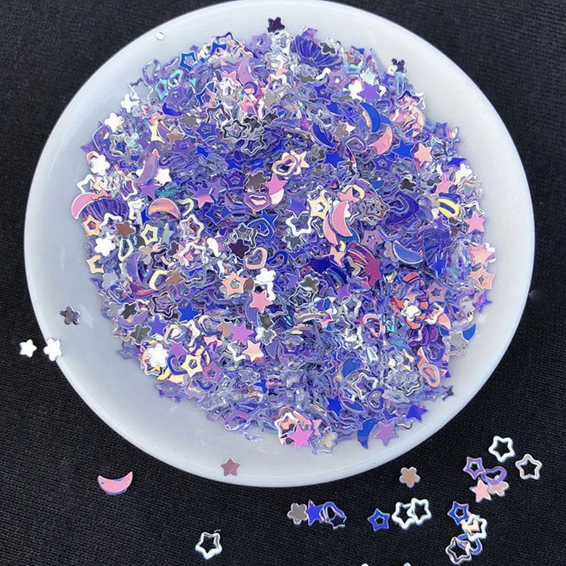 10g Heart Slime Sequin Slimes Glitter Filler For Epoxy UV Resin Mold Silicone Mould Decorative Candle Cement Plaster Jewelry