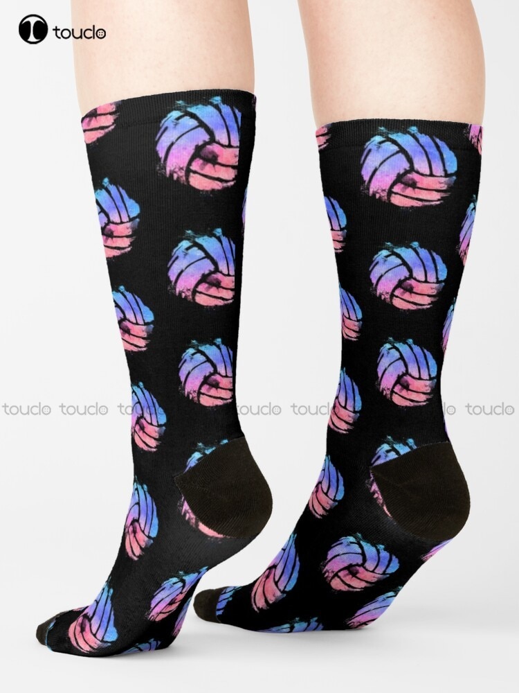 Beach Volleyball Socks Fun Socks For Women Personalized Custom Unisex Adult Teen Youth Socks Breathable Cotton Cartoon Girls Art