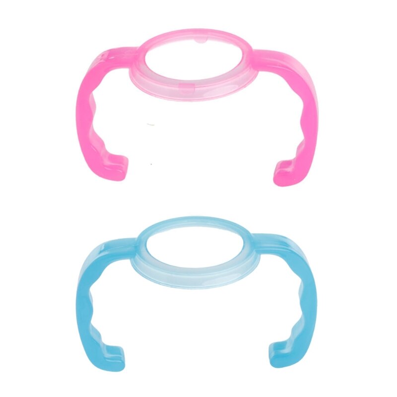 57EE New Baby Cup Feeding Bottle Trainer Easy Grip Standard Plastic Handles Holder