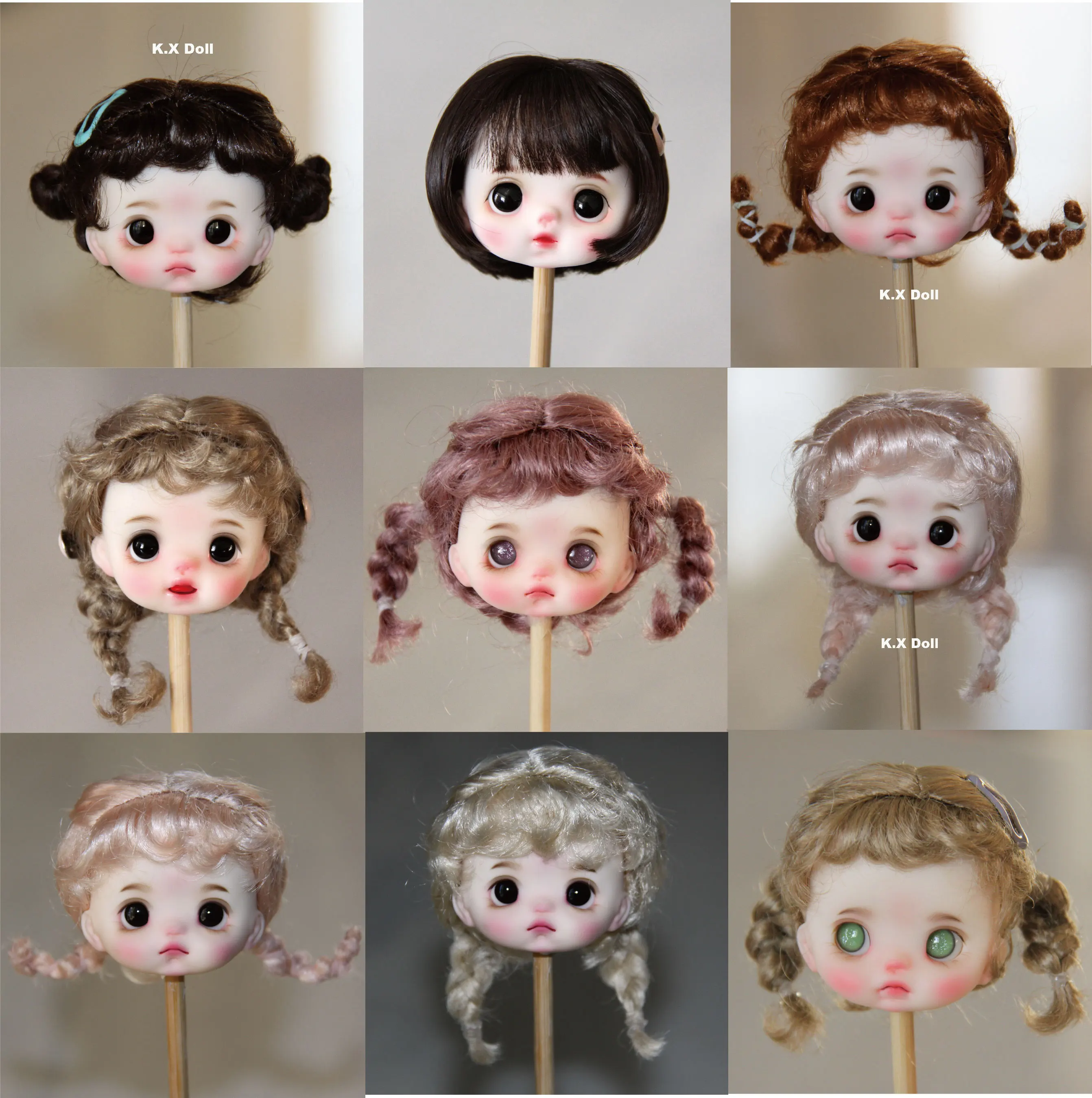 Ob11 wig eight point 5-6 size high temperature silk imitation mohair juyousu bjd wigs  doll