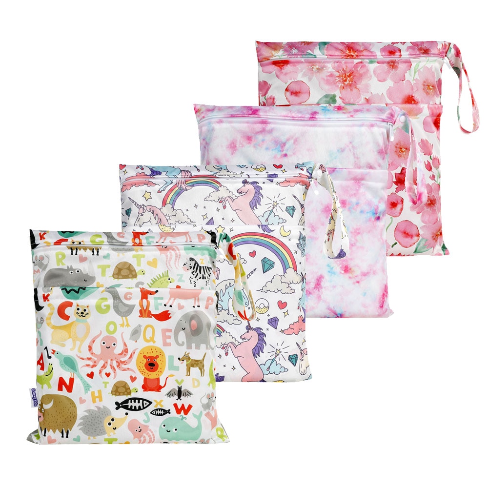 Multifunctional Baby Diaper Bag Caddy Organizer Reusable Waterproof Wet/Dry Cloth Bag Fashion Mummy StorageTravel Nappy Bag
