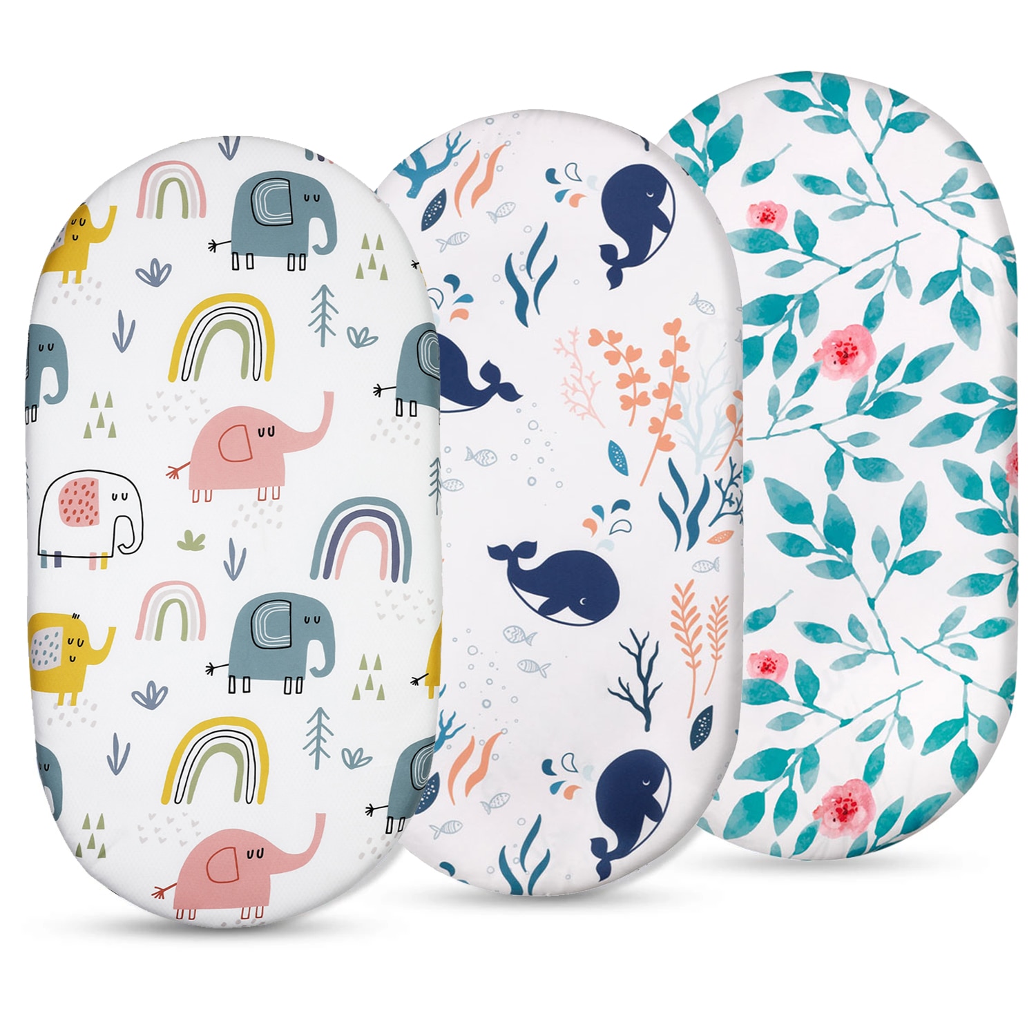 Baby Sheets 100% Breathable Sheet Or Bassinet Pads/Mattress For Boys Girls Grey Stars Animals Ultra Soft 82*41cm Bed Sheets