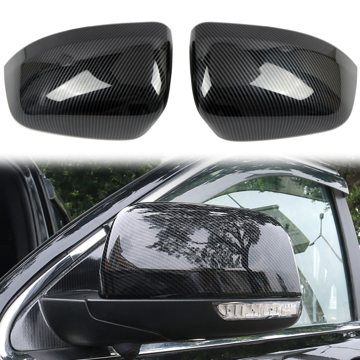Fit For Dodge Durango 2011-2022 Car Accessories ABS Plastic Rearview Side Door Mirror Cover Trim 2pcs