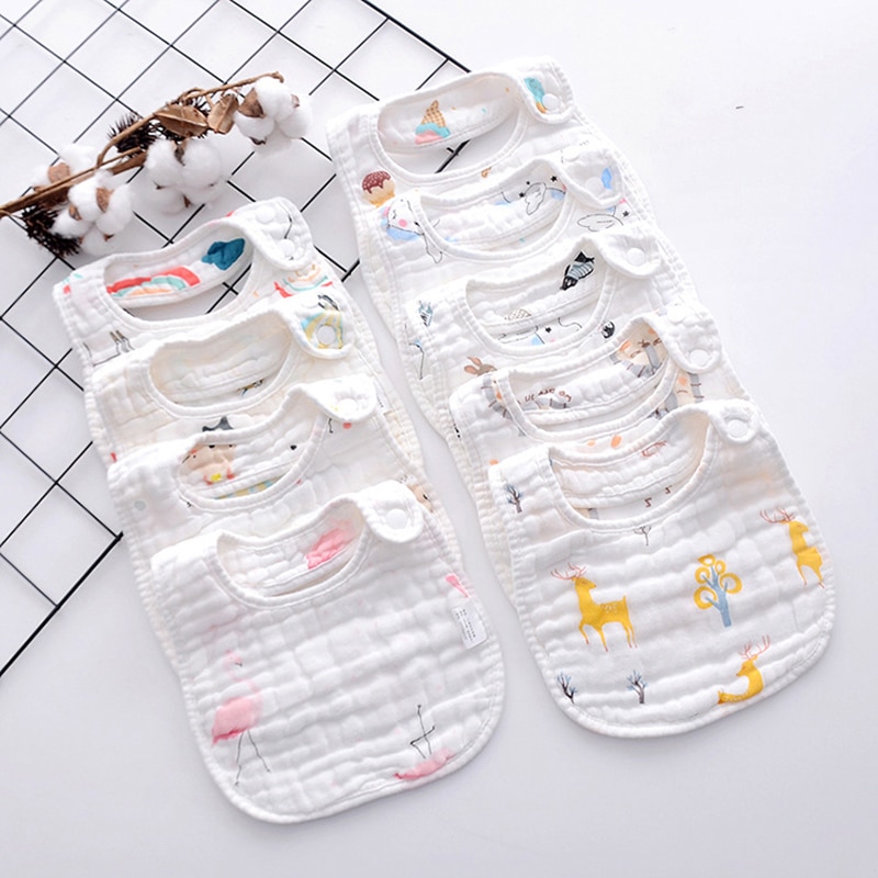 1PC Baby Bibs U-shaped Cute Feeding Apron Burp Cloth Saliva Towel Baby Girl Boy Pacifier Cotton Bibs Kids Accessories