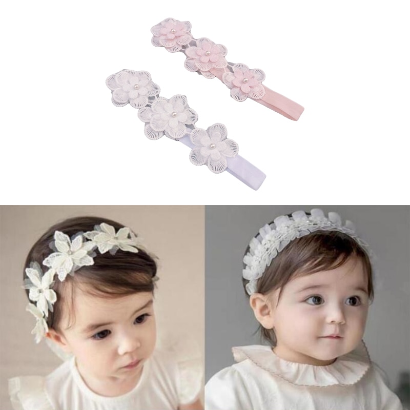 Cute Children's Headband Elastic Floral Baby Girls Princess Photo Props Headwear For 0-2 Years Old Baby Girls Hair Ornament