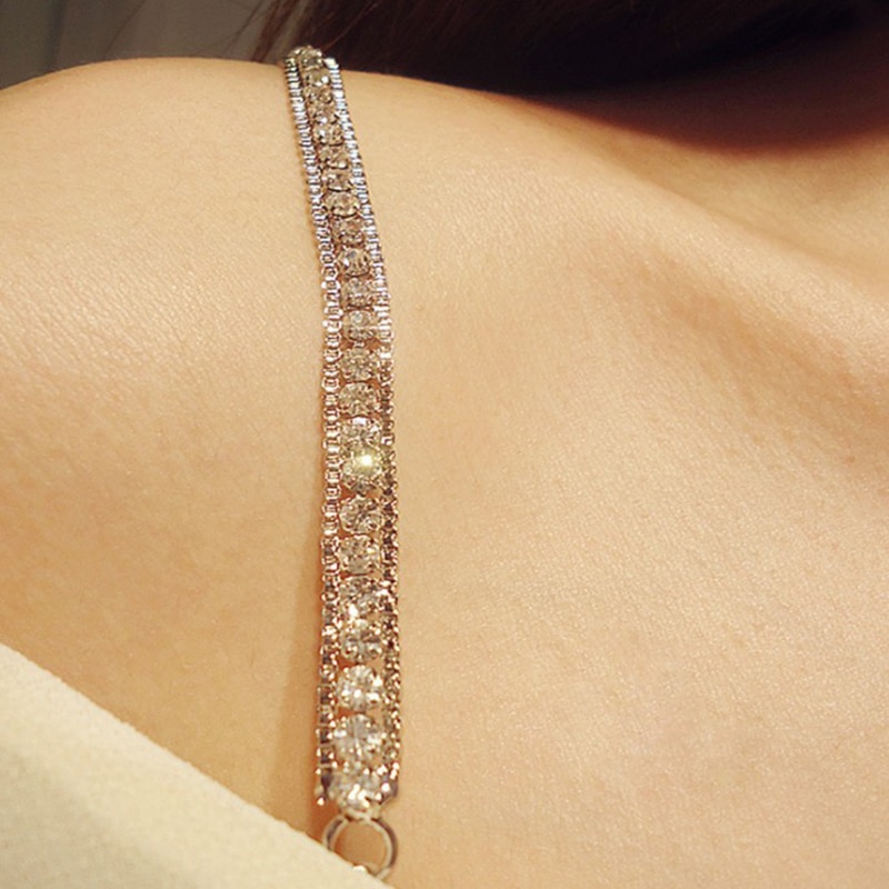 Summer Simple Exposed Shoulders Metal Chain Invisible Non-slip Sexy Shoulder Strap Bra Accessories Adjustable Brassiere Straps