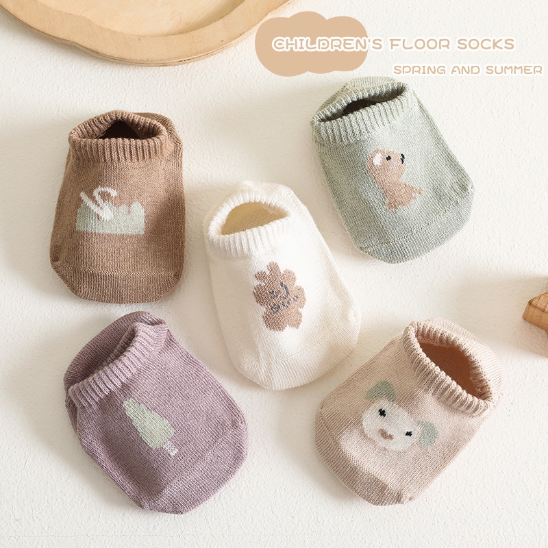 Baby Socks Spring and Summer Newborn Baby Toddler Socks Non-slip Children's Toddler Socks Baby Cartoon Floor Socks 0-3 Year