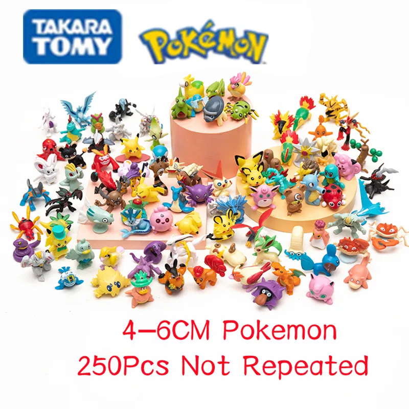 Pokemon Anime Figures Large Size Random 10/20/30/40/50PCS Action Model Cute Toy Genuine Pikachu