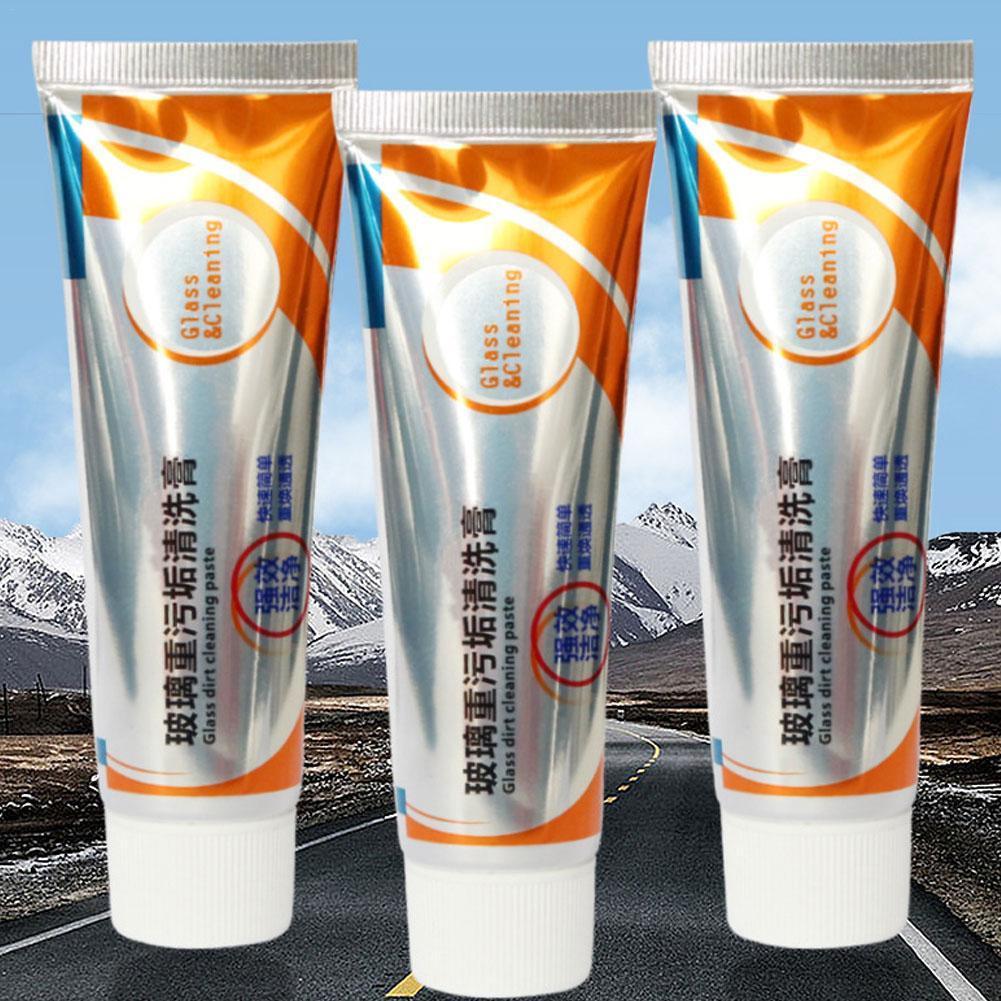 3PCS Car Glass Oil Film Removing Paste Deep Cleaning Polishing Glass Cleaner for Auto Windshield Home Shine Glass Cleaner