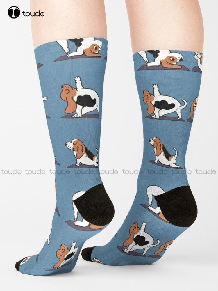 Basset Hound Yoga Socks Youth Black Soccer Socks Unisex Adult Teen Youth Socks Comfortable Best Girls Sports Christmas Gift Gift