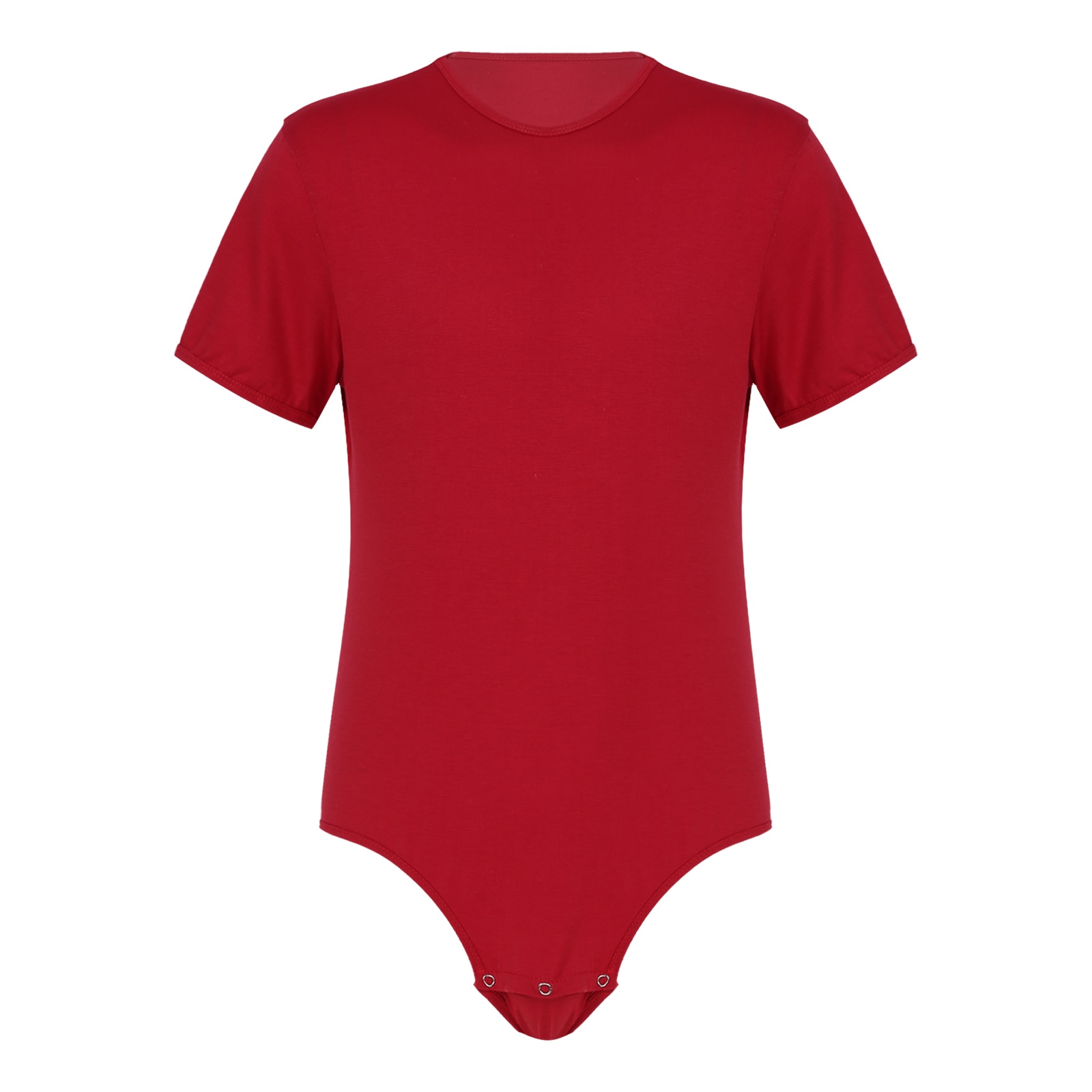 Mens Adults Press Crotch T-shirt Bodysuit One Piece Lingerie Adult Babies Diaper Lovers Pajamas Round Neck Short Sleeves Romper