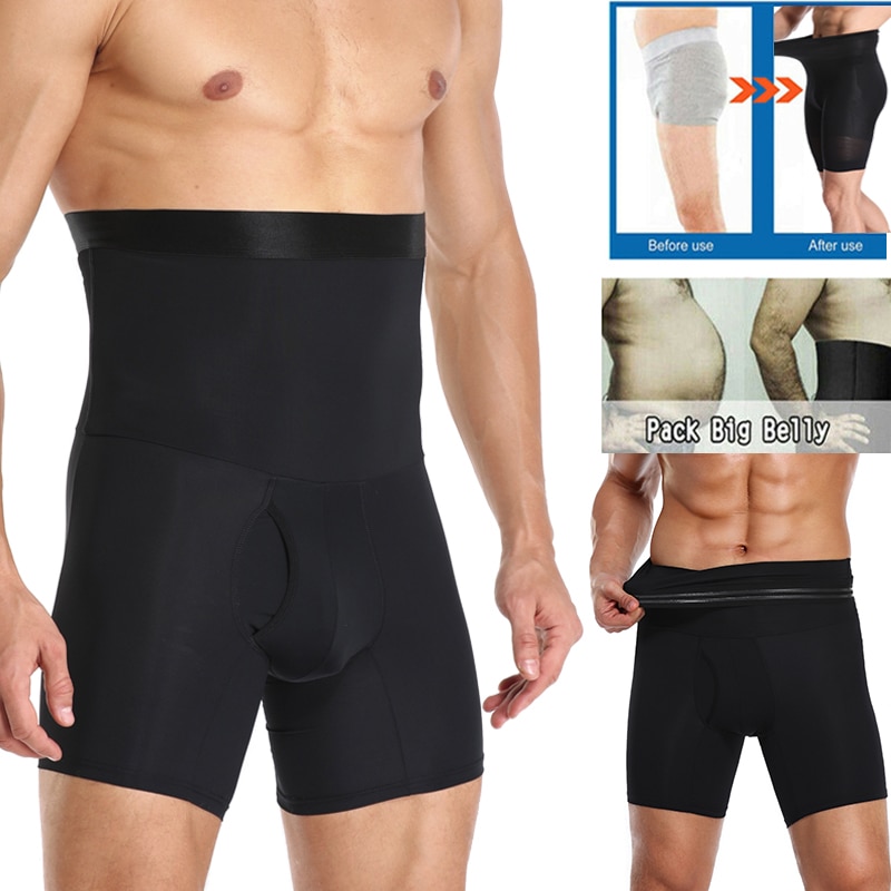 Men Tummy Control Shorts High Waist Slimming Underwear Body Shaper Seamless Belly Girdle Boxer Briefs Abdomen Control Pants 6XL