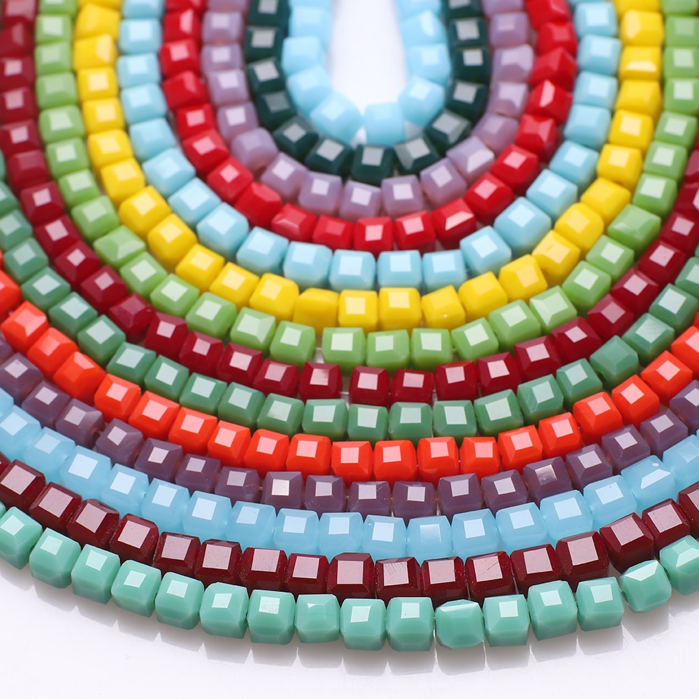 2mm 3mm 4mm Austrian Crystal Glass Square Beads Crfats Material Jewelry For DIY Making Bracelets Earring Rings Accessories