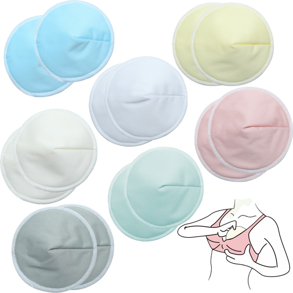 1piece Washable Nursing Pad Bamboo Fiber Breast Paste Postpartum Nursing Pad Breast-feeding Cover Anti-overflow Postnatal Supply