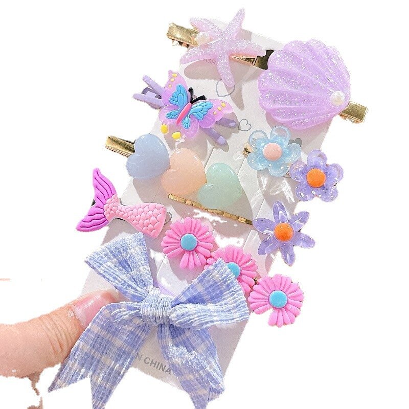 Baby Girl's Hair Clips Cute Hair Accessories Colorful Rainbow Flower Fruit ButterflyPatterns Barrettes For Baby Girls Teens