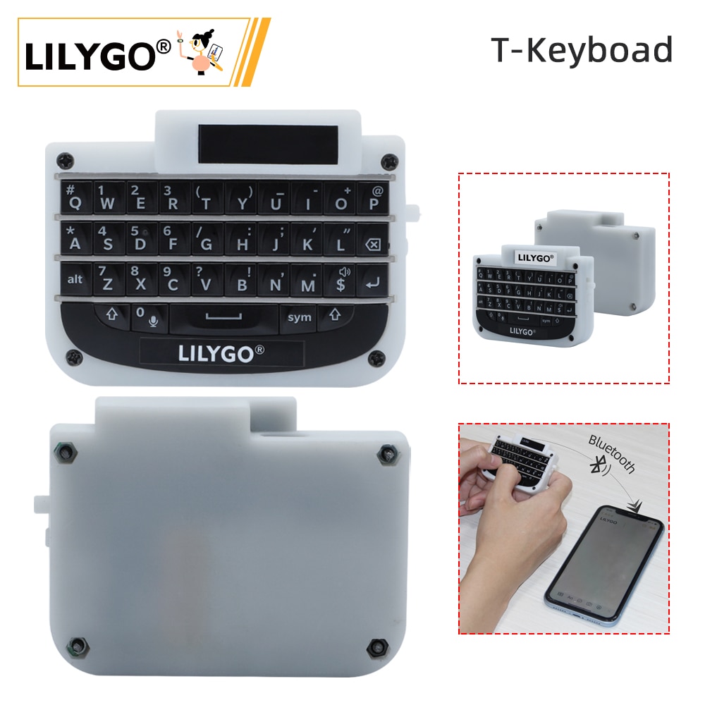 LILYGO® T-Keyboad ESP32-C3 Wireless Keyboard Mini Bluetooth Keypad for IOS/Android/Windows ipad For iPad Samsung Xiaomi Huawei