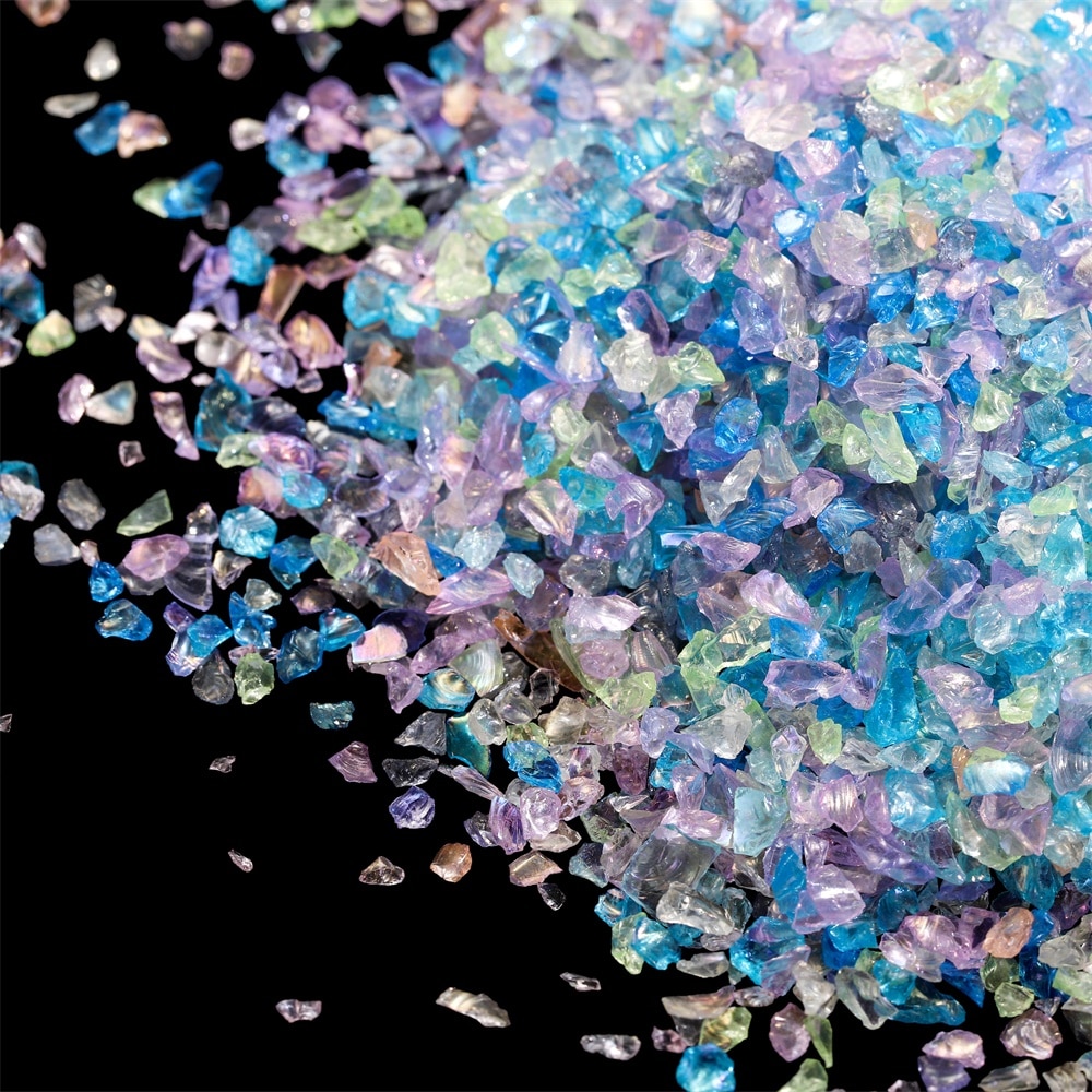 20/50g Glass Crystal Crushed Stone Epoxy Resin Mold Fillings Material for DIY Epoxy Resin Mould Crafts Nail Art Decortion Filler