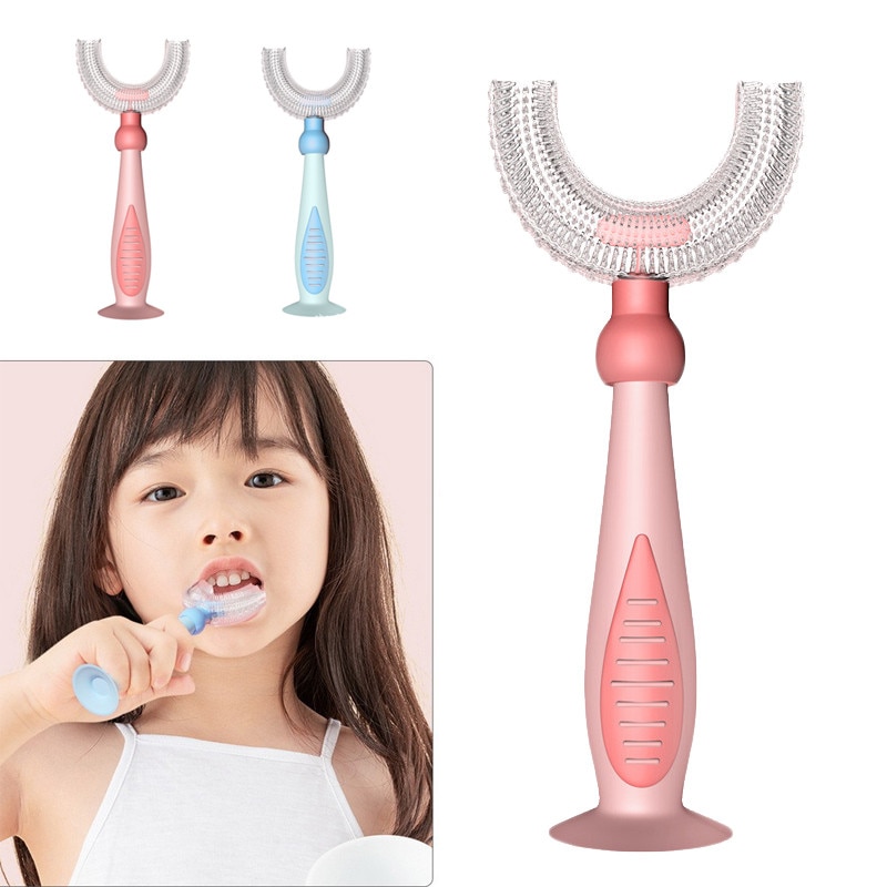 Baby U Shape Toothbrush 360 Degree Teeth Clean Soft Food Grade Silicone Children Tooth Brush Kids Oral Care Supplies for Daily