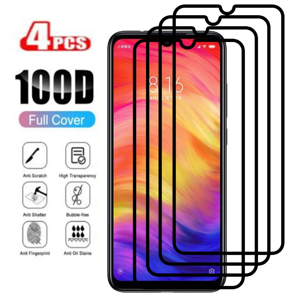 4PCS 9D Tempered Glass For Xiaomi Redmi 5 Plus 5A 6 6A 4X S2 Go K20 Note 6 7 5 5A 4 4X Pro Full Screen Protector Protective Film