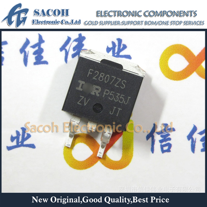 10Pcs IRF2807ZSPBF or IRF2807ZS F2807ZS or IRF2807ZLPBF IRF2807ZL F2807ZL TO-263/262 75A 75V 13Ohm Power mosfet