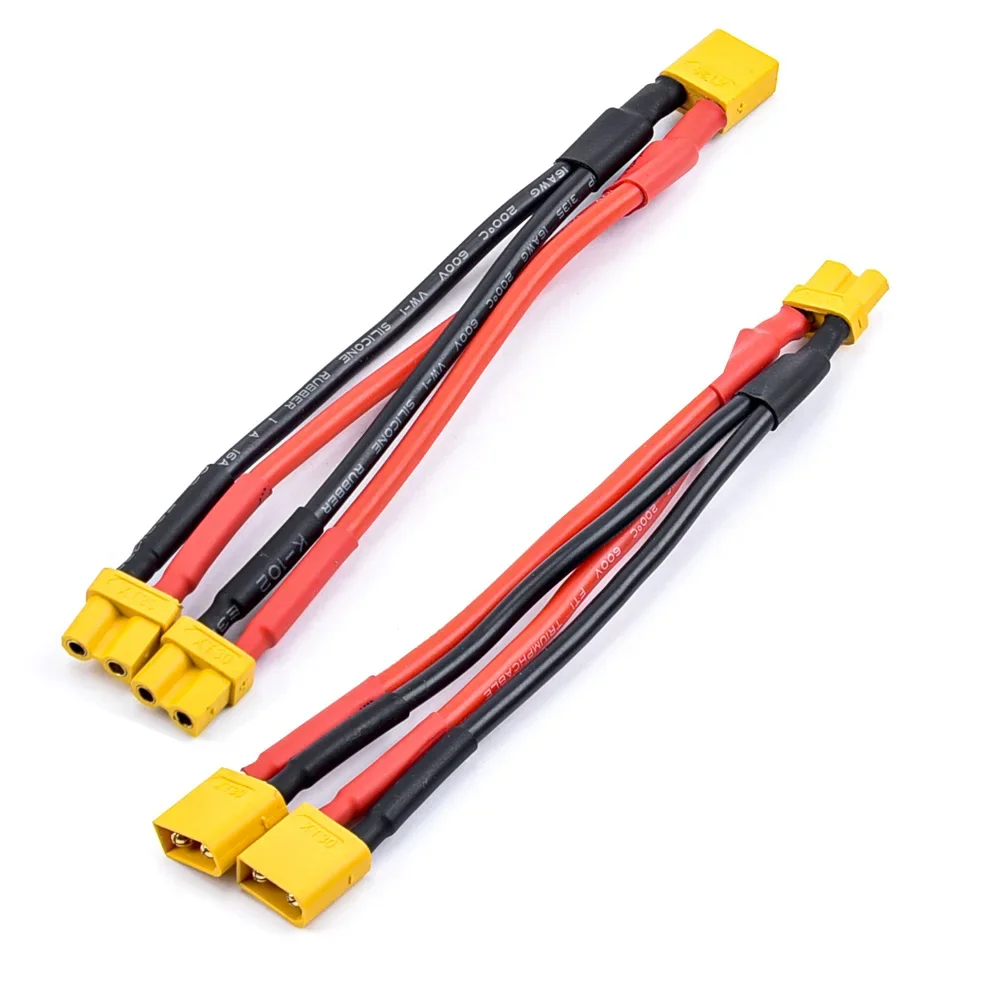 XT30 XT-30 Female / Male Parallel cable wire Y lead 18AWG 10CM Battery Charger Cable For Rc Drone