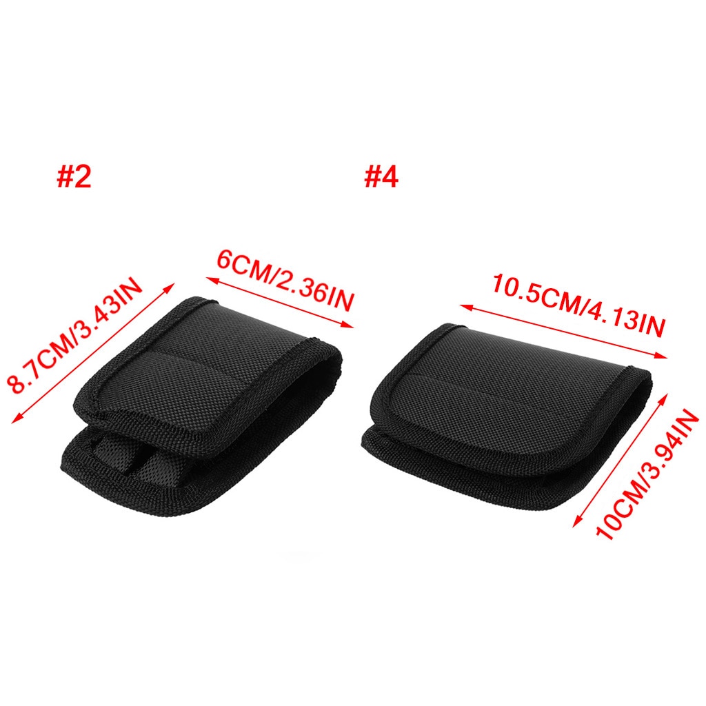 2 Slots/4-slot 18650 Battery Storage Bag AAA/AA Batteries Case Container Nylon Material Travel Carrying Pouch