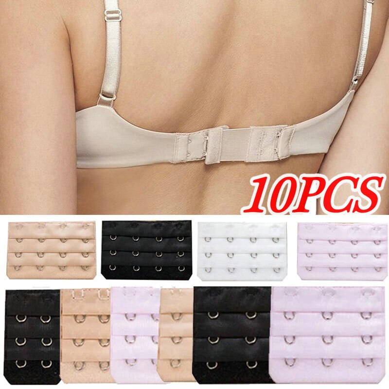 10PCS 1/2/3/4 Buckles Women Bra Extenders Extension Bra Hook Extenders Women Accessories