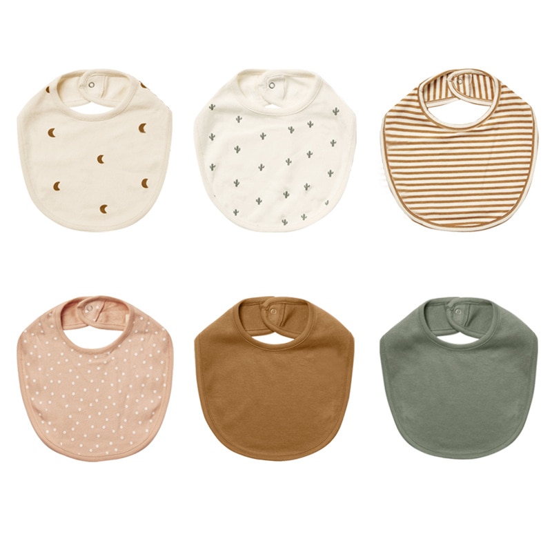 1PC Children Boys Girls Solid Cotton Absorbent Bibs New born Feeding Anti-spit milk Scarf Kids Fashion Eating Accessories