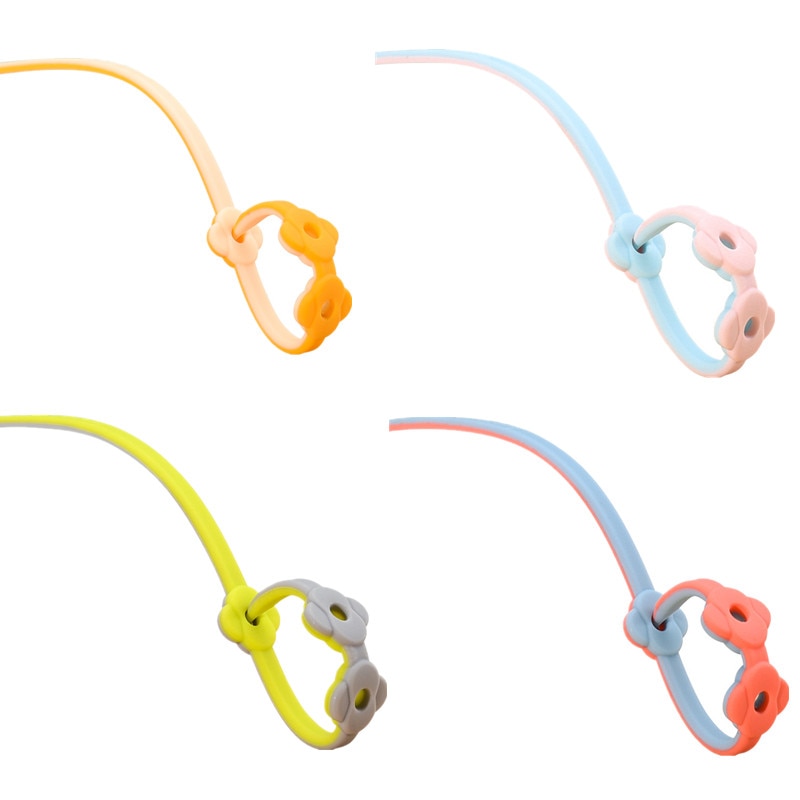1pc Silicone Anti-lost Pacifier Leash Adjustable Nipple Nursing Bottle Leash Lanyard Hanging Rope Baby Toys Nipple Chain
