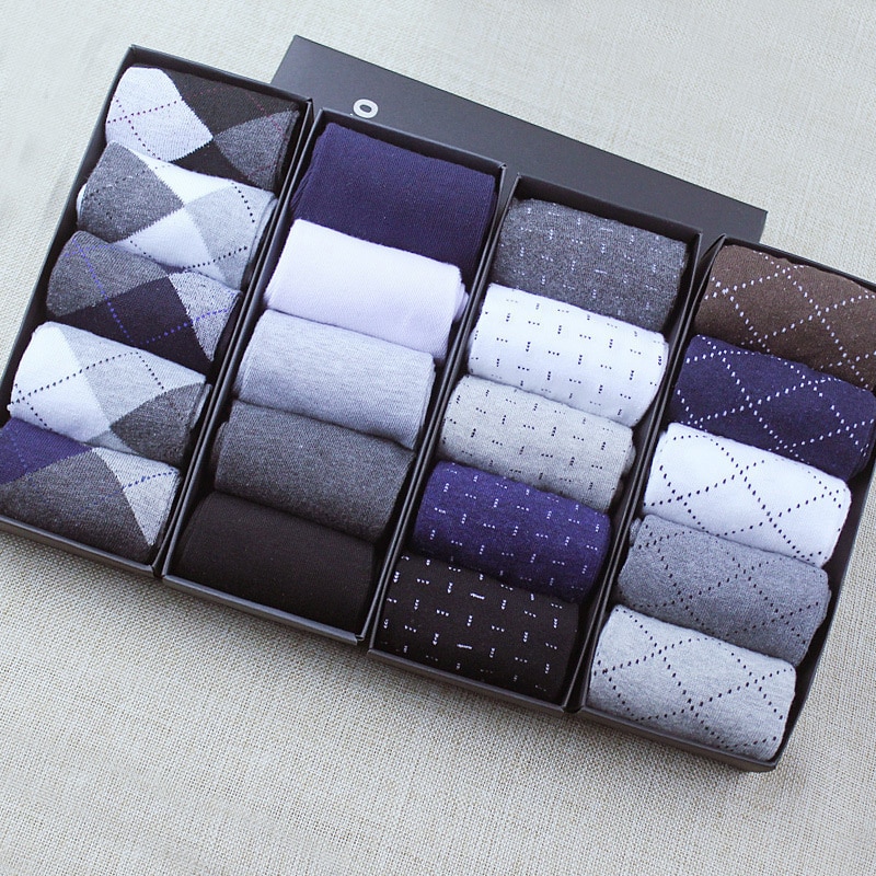 10Pcs=5 Pairs High Quality Bamboo Fiber Socks Men's Elite Casual Business Socks Wear Not Smelly Natural Antibacterial Socks