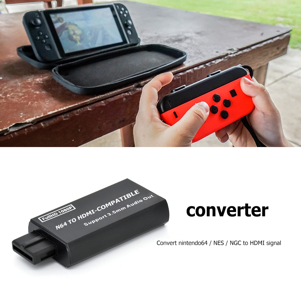 1080P N64 to HDMI-compatible Converter Game Console Adapter Plug and Play HD Cable Adapter for Nintendo 64/NGC/SNES Accessories