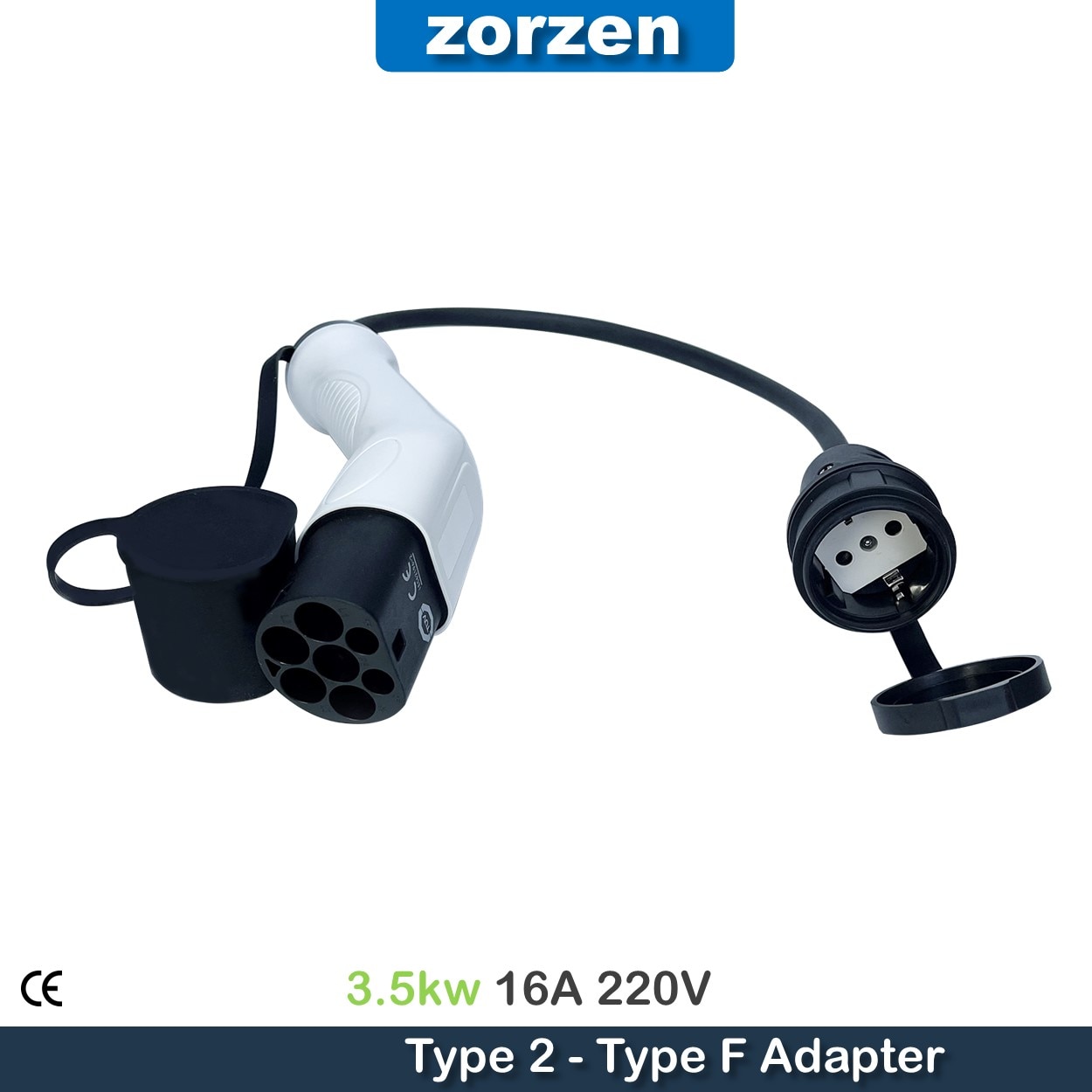 Type2 to Schuko Adapter 16A Mennekes Type 2 to European Domestic Socket for Electric Scooters E-Bikes