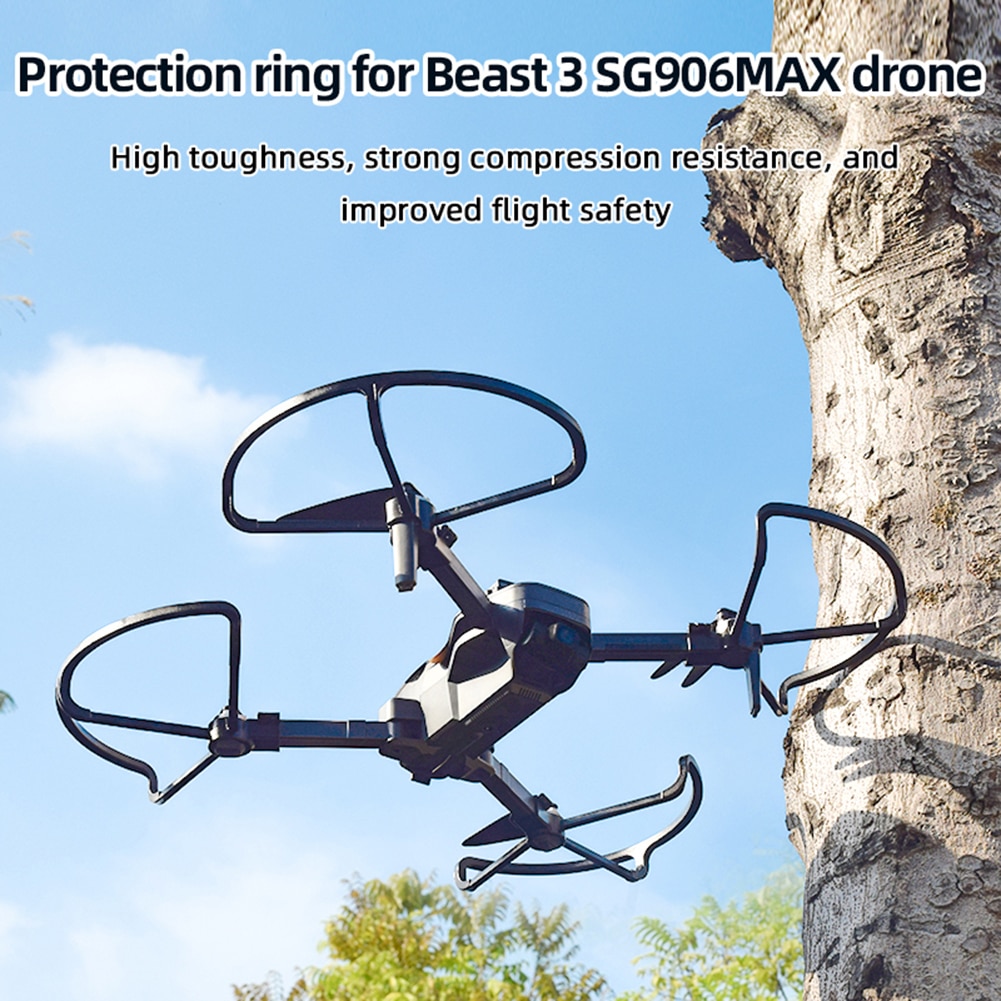4pcs For Beast 3 SG906MAX Propeller Guard Protector Cage Kit Drone Blade Props Wing Protective Ring Cover Accessories Black