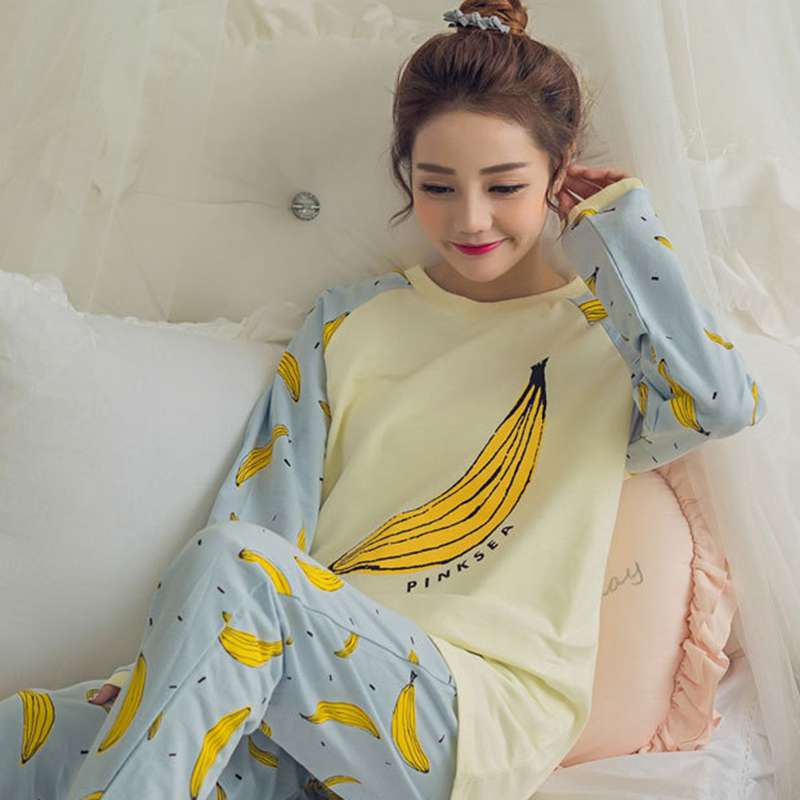 Wisremt Autumn Pajamas Set For Women Girl Sleepwear Pijama Long Women Pyjamas Suit Female Clothing Set Nightwear