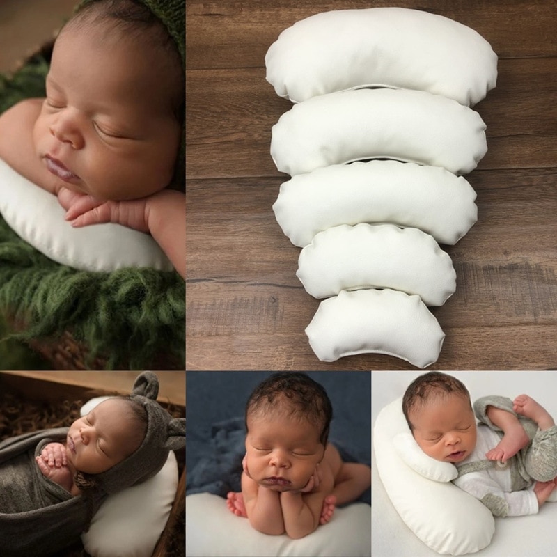 5pcs Newborn Baby Photo Props Professional Posing Crescent Pillow Photography Shoot Positioner Set for Infant Toddlers Boys Girl