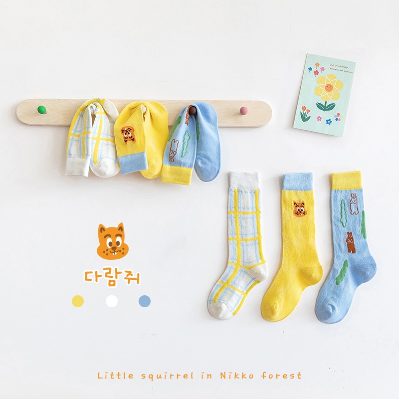 3 Pairs Cute Infant Baby Socks Cotton Mesh Boys Girls Socks Cartoon Spring Summer Student Sport Socks