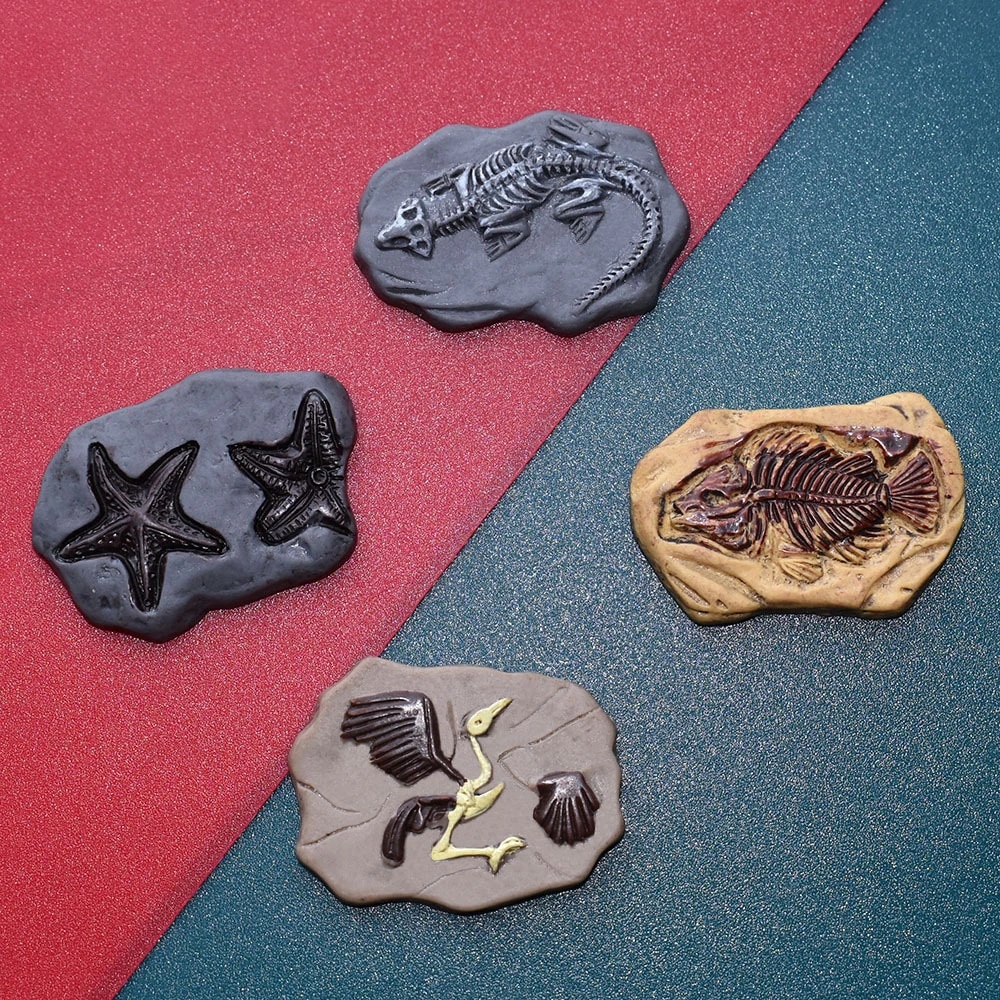 Resin Accessories Simulation Dinosaur Fossil Archaeology Accessories Refrigerator Oven Phone Case DIY Decorative Accessories