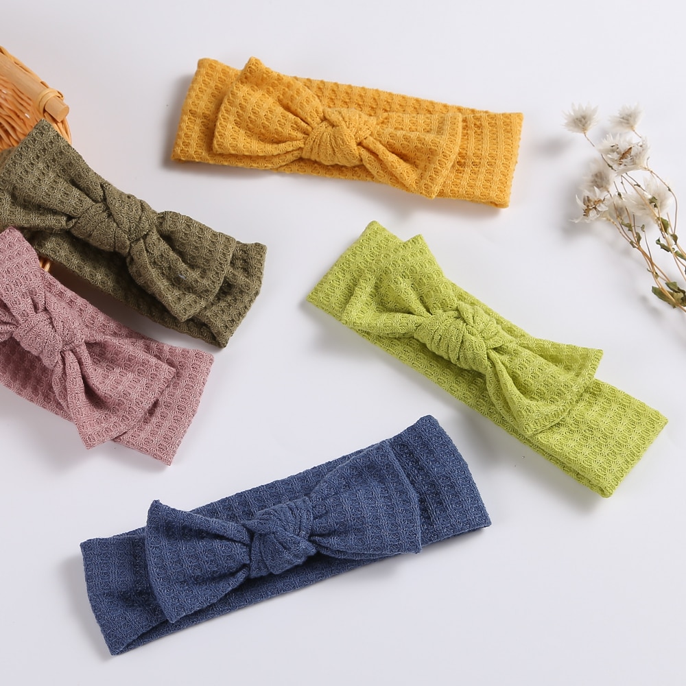 Baby Headbands Children Hair Bands Soft Elastic Bowknot Toddler Hair Accessories Newborns Turban Girls Headwear Kids Headdress