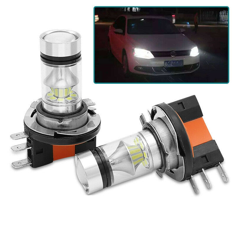2x H15 20 LED Headlight Bulbs 3000K 6000K 12000K SMD Chip High Beam DRL Lights For CAR DOWN LIGHT 100W Aotu Fog Lamps 12V 24V