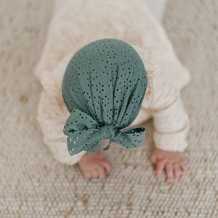 Fashion Newborn Infant Toddler Turban Hats Hollow Bows Knot Beanie Sun Hat for Baby Girls Hair Accessories Kids Headwear Gifts