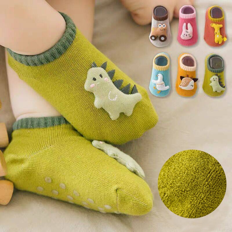 Autumn Winter Anti Slip Short Socks Newborn Infant Boy Girl Cotton Animal Thick Warm Baby Floor Sock Shoes Toddler Accessories