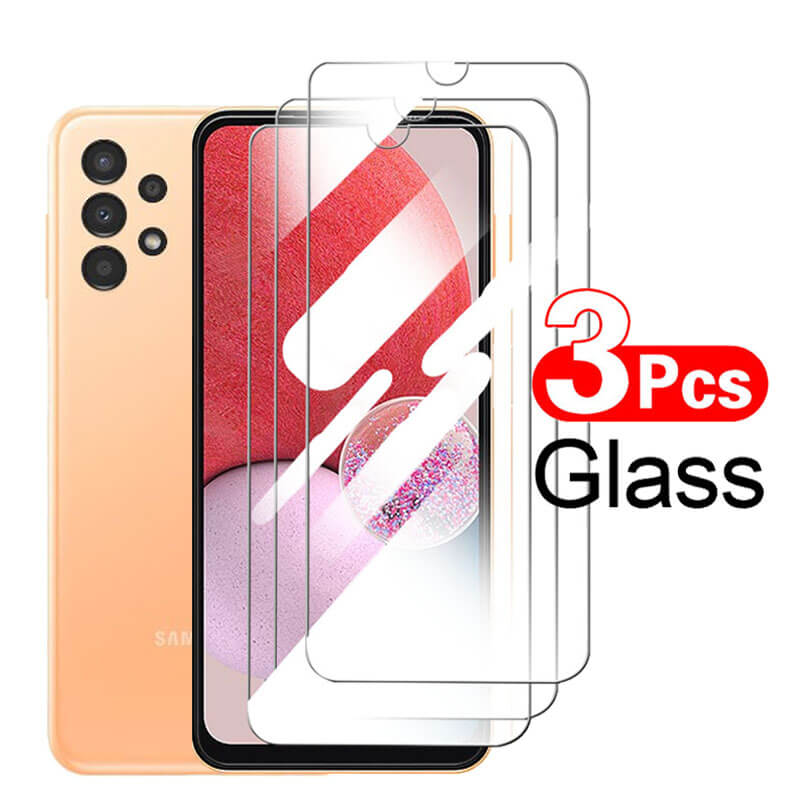 3Pcs For Samsung A13 Glass For Samsung A53 A03 Core A03s A23 A33 A73 A13 Screen Protectors For Samsung A 13 13A Protective Glass
