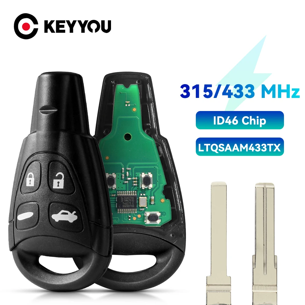 KEYYOU For Saab 9-3 93 2003 2004 2005 2006 2007 Car Remote Key 315Mhz 433MHZ Car Smart Key Fob