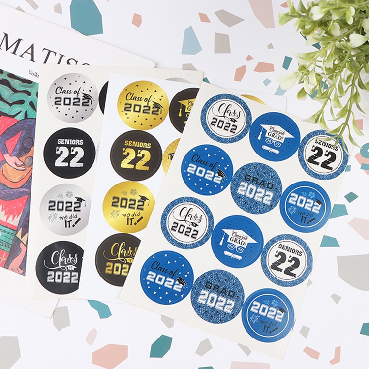 120 Stickers Student Edition Commemorative Stickers 2022 Graduation Stickers Class Grad Circle Stickers Graduation Stickers
