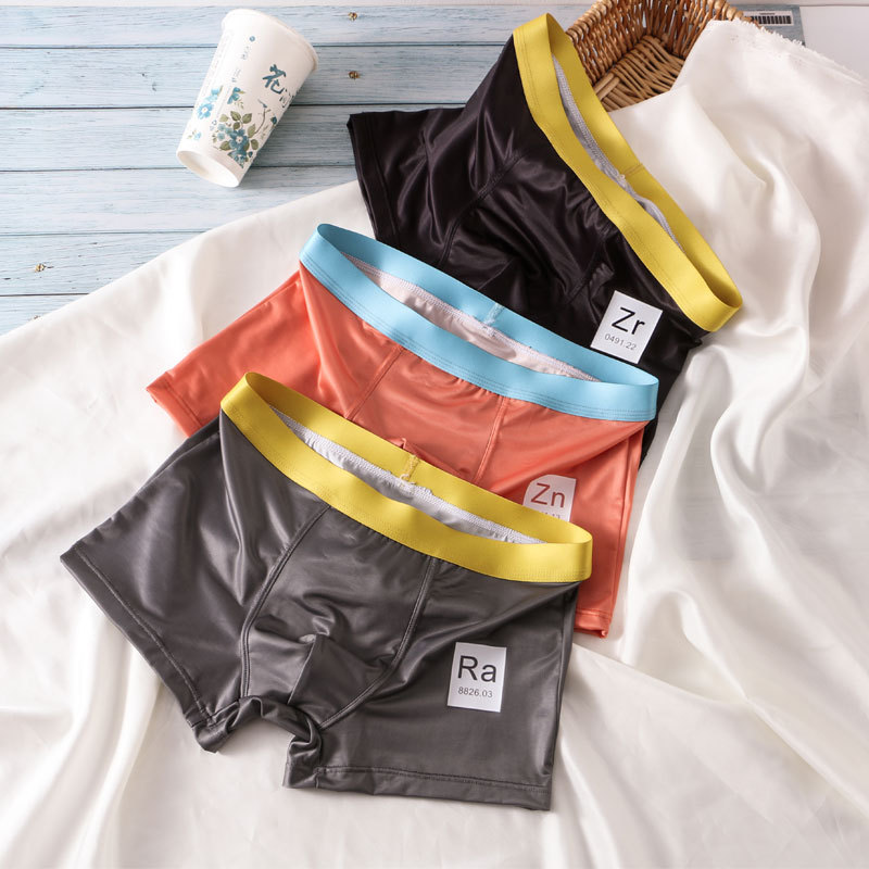 men's underwear boxer summer ice silk breathable 3PCS