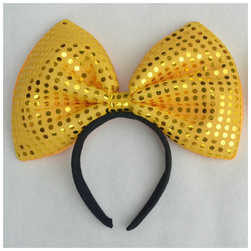 Fashion Lovely Sequin Girl Hair Band Golden Color Hairband Girl Hair Rope Headband Girl Gift