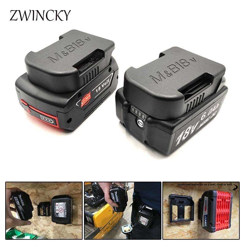 Makita/Bosch 18VBattery Storage Holder Power Tool 18V Battery Wall Mount Bracket Cordless Drill Battery Holder Electric Tool