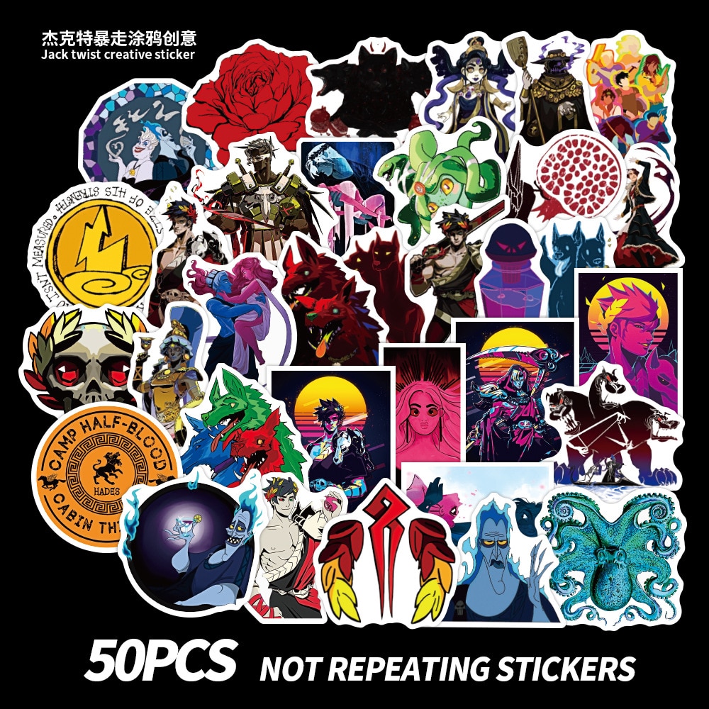 10/50Pcs Game Sticker Adventure Hades Battle Out Of Hell Sticker For DIY Laptop Luggage Scrapbooking Stationery Bicycle