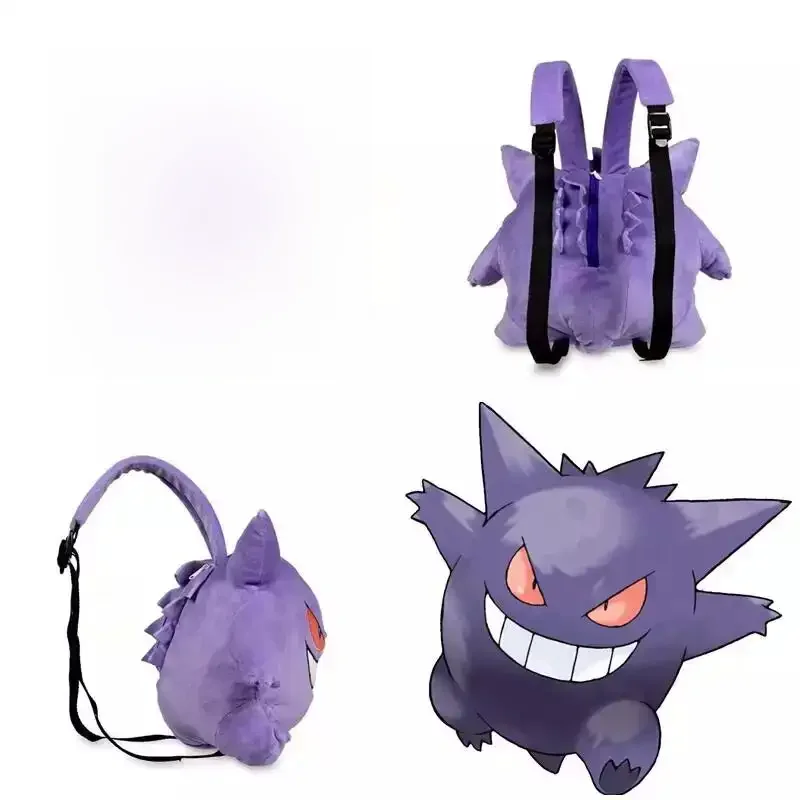 Cute Pokemon Backpack Kawaii Japanese Style Plush Bag Gengar Eevee Snorlax Backpack Schoolbag
